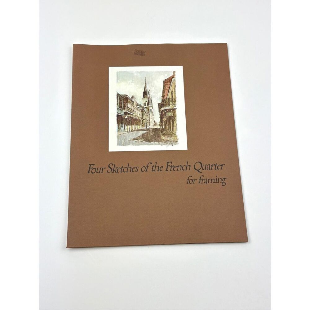 NOS Lot of 4 Vintage Prints of French Quarter Sketches 11 x 14 by Don Davey 1966